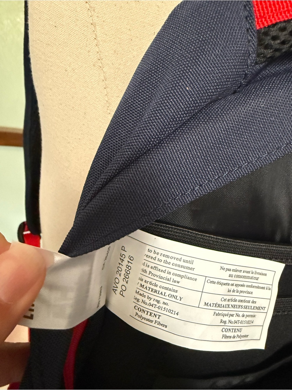 Helly Hansen Yacht Club Navy and Red Logo Backpack - Airbus / TSI/ HH - Picture 7 of 11